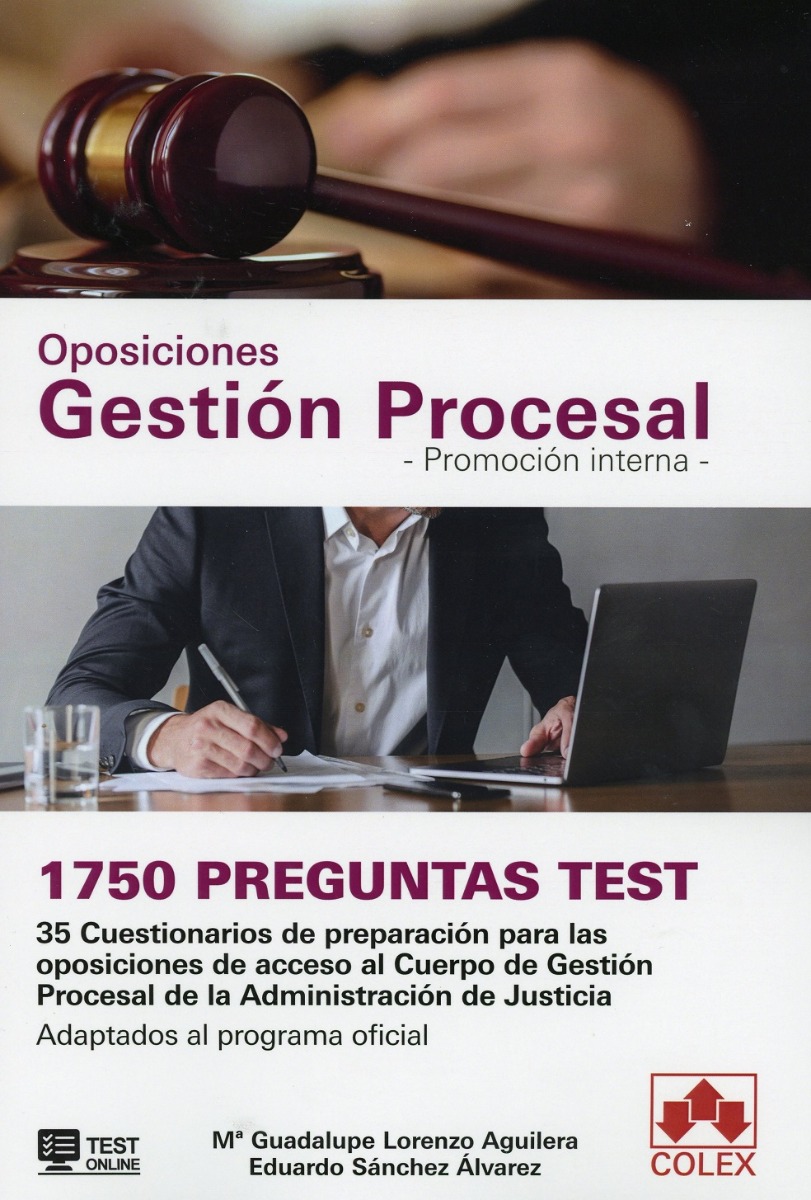 Oposiciones Gestión Procesal - Promoción Interna - 1750 Preguntas Test. 35 Cuestionarios de Preparación para las Oposiciones de Acceso al Cuerpo de Gestión Procesal dela Ad-0