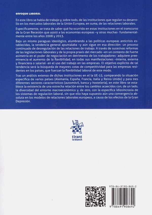 Instituciones laborales en Europa. Cambios durante la Gran Recesión -27212