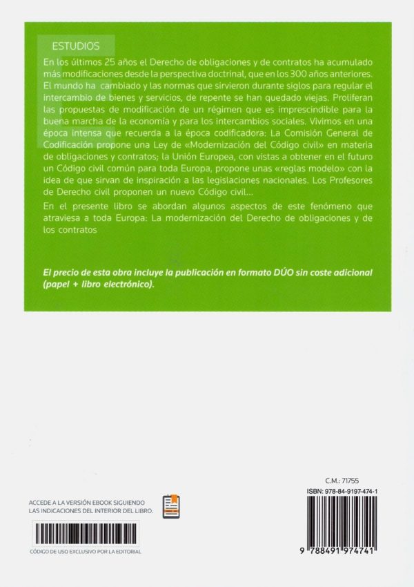 Estudios sobre la Modernización del Derecho de Obligaciones y Contratos -27105