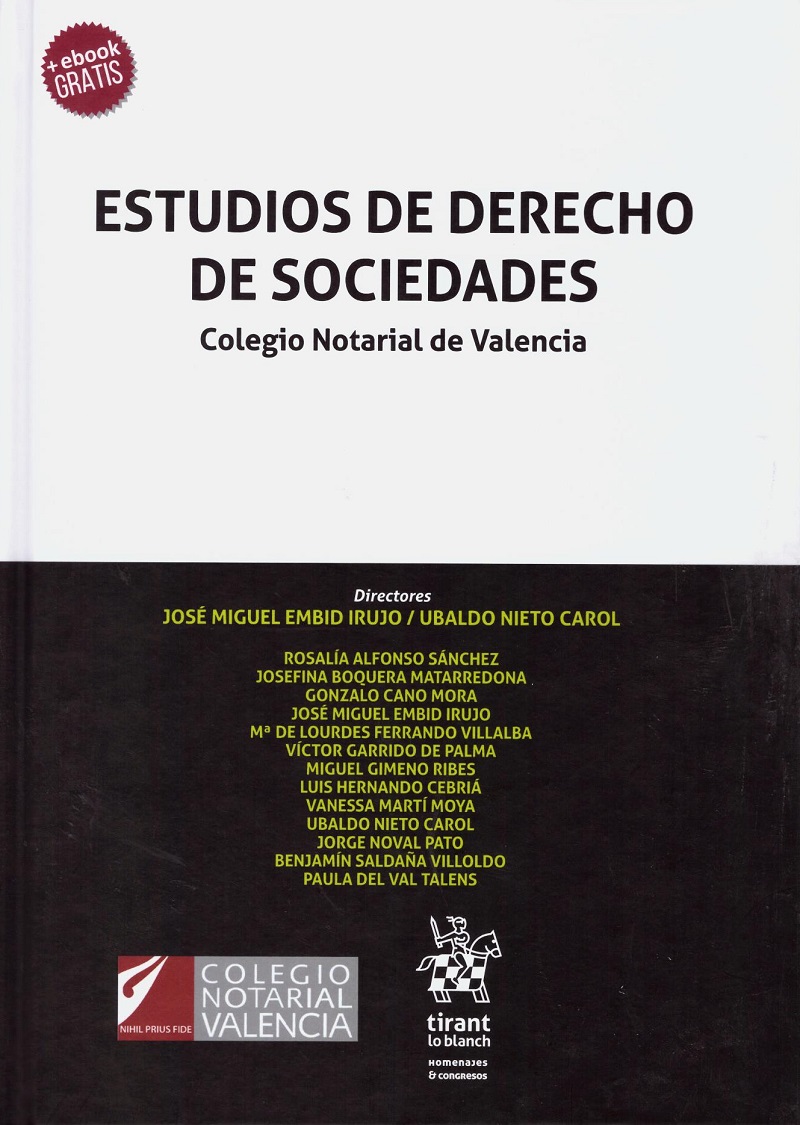 Estudios de Derecho de Sociedades. Colegio Notarial de Valencia -0