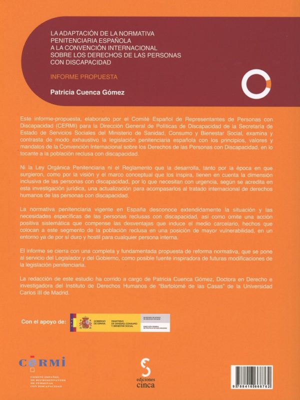 Adaptación de la Normativa Penitenciaria Española a la Convención Internacional sobre los Derechos de las Personas Con Discapacidad. Informe Propuesta-28968