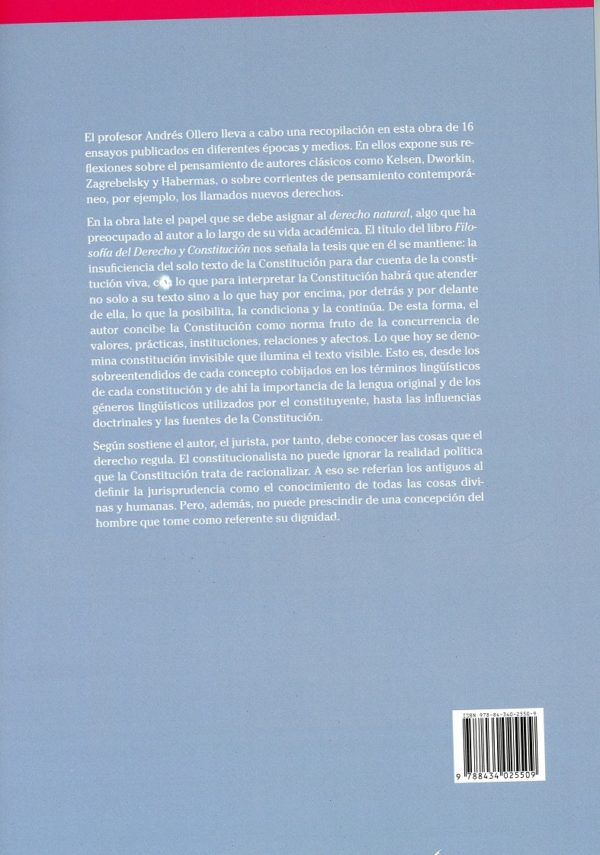 Filosofía del Derecho y Constitución -29078