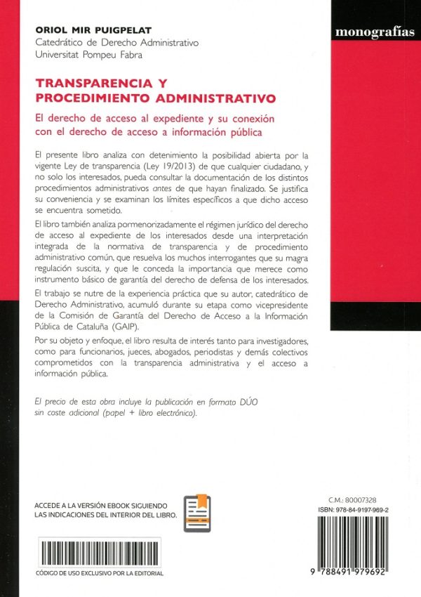 Transparencia y Procedimiento Administrativo -31038