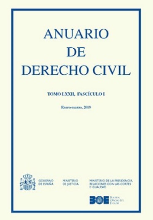 Anuario de Derecho civil, 72/01. 2019 Enero-Marzo -0
