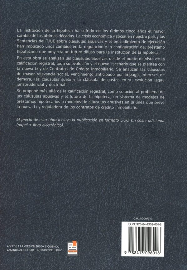 Calificación registral de las claúsulas abusivas en los préstamos hipotecarios -32527