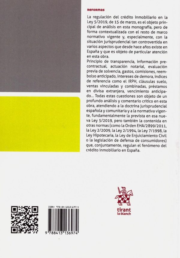 Contratos de crédito inmobiliario tras la Ley 5/2019, de 15 de marzo -31316