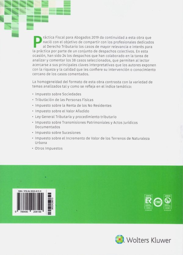 2019 Práctica fiscal para abogados. Los casos más relevantes en 2018 de los grandes despachos-33293