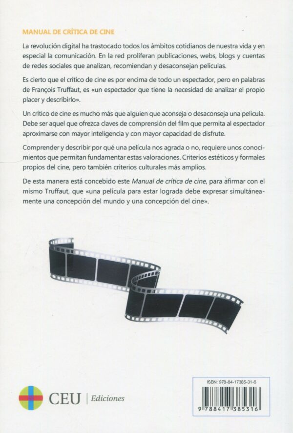 Manual de crítica del cine 9788417385316