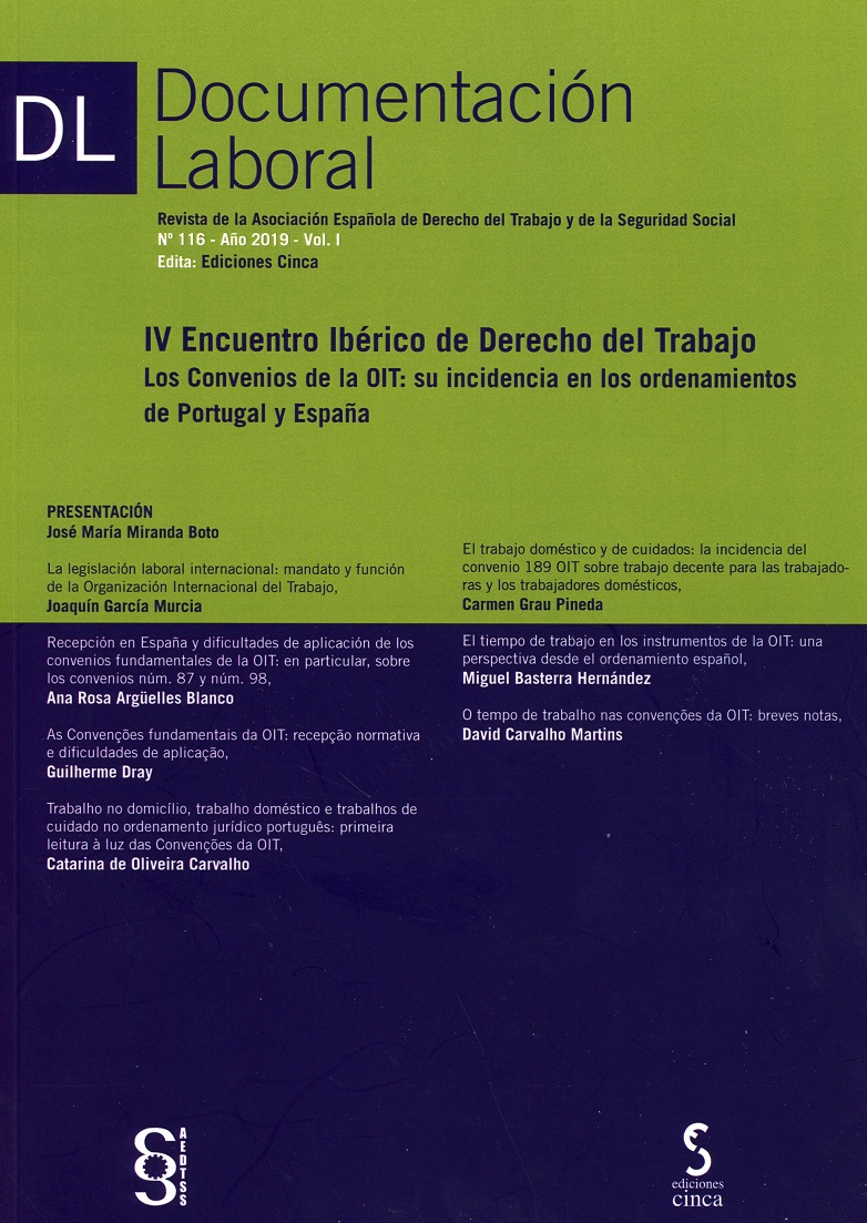 Documentación Laboral, 116 Año 2019 Vol. I. IV Encuentro Ibérico de Derecho del Trabajo-0