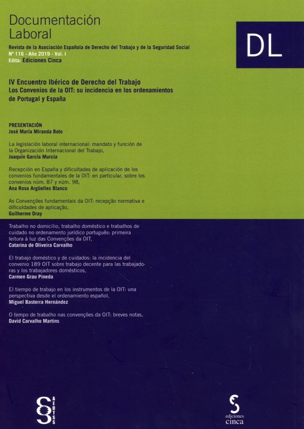 Documentación Laboral, 116 Año 2019 Vol. I. IV Encuentro Ibérico de Derecho del Trabajo-33062