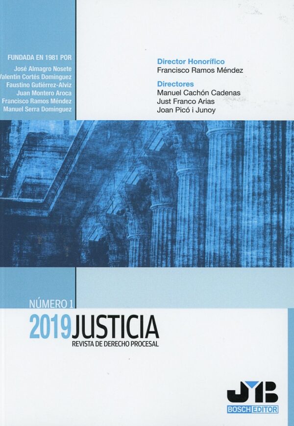 Justicia 2019 Nº 1. Revista de derecho procesal -0