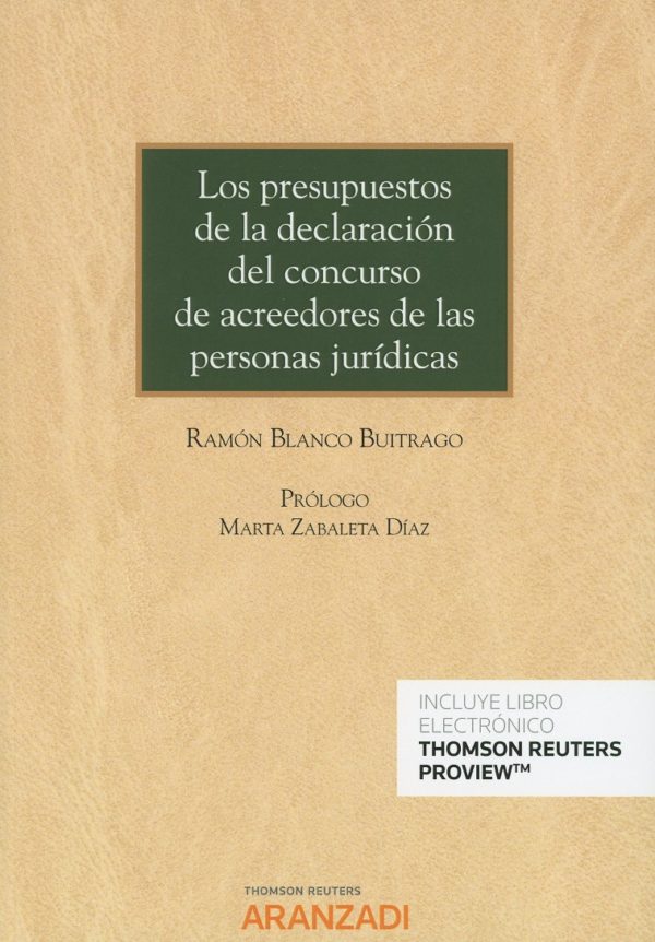 Presupuestos de la declaración del concurso de acreedores de las personas jurídicas -0