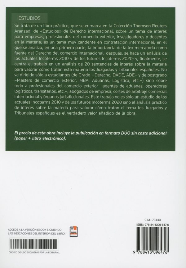 Nueva Lex Mercatoria: el valor jurídico de los Incoterms en la jurisprudencia española -32764