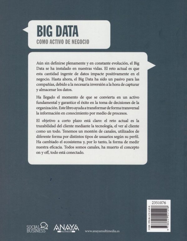 Big data. Como activo de negocio -33559