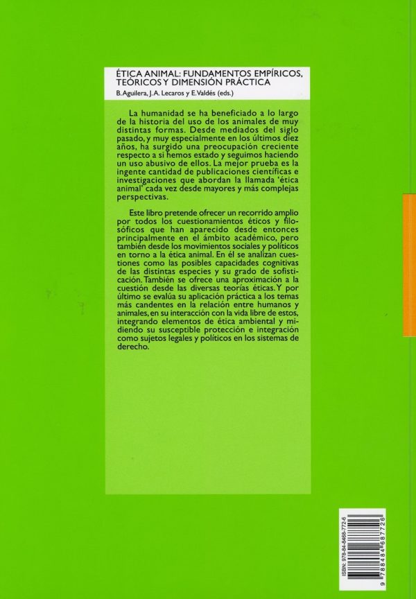 Etica animal: fundamentos empíricos teóricos y dimensión práctica -34014