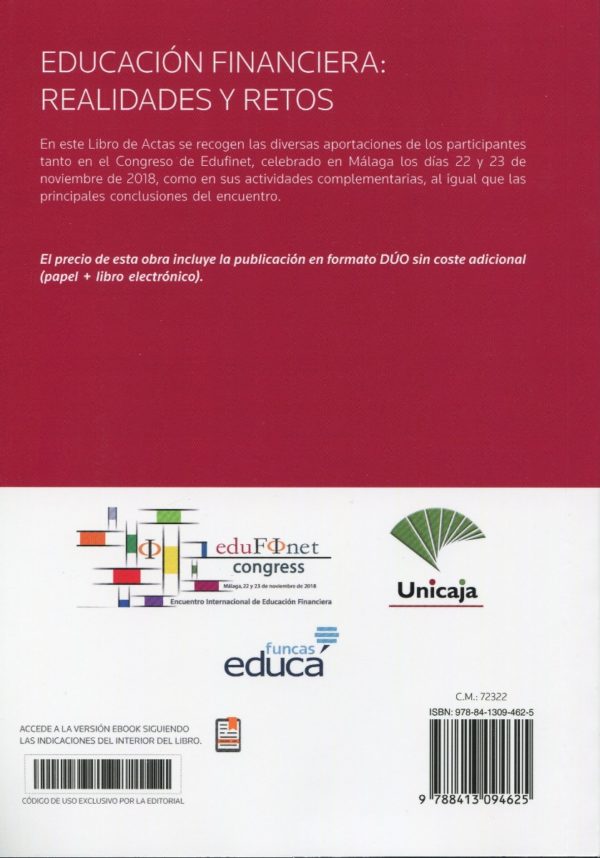 Educación financiera: realidades y retos. Libro de actas del primer Congreso de educación financiera Edufinet, celebrado en Málaga los días 22 y 23 de noviembre de 2018-38031