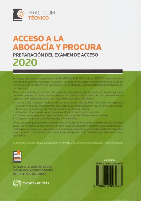 Acceso a la abogacía y procura. Preparación del examen de acceso 2020-40088