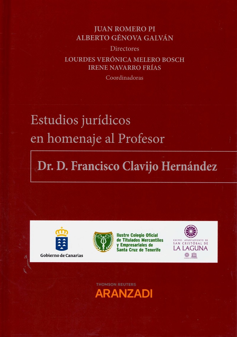 Estudios jurídicos en homenaje al profesor Dr.D.Francisco Clavijo Hernández-0