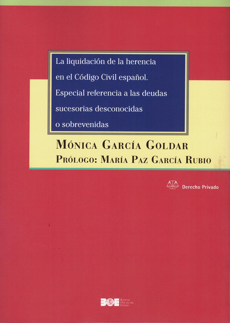 Liquidación de la herencia en el Código Civil español. Especial referencia a las deudas sucesorias desconocidas o sobrevenidas-0