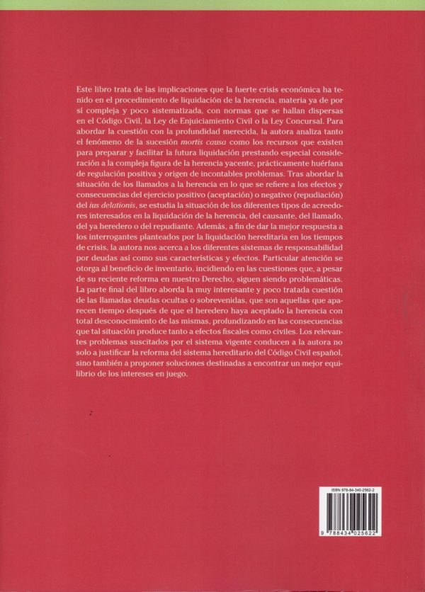 Liquidación de la herencia en el Código Civil español. Especial referencia a las deudas sucesorias desconocidas o sobrevenidas-34525