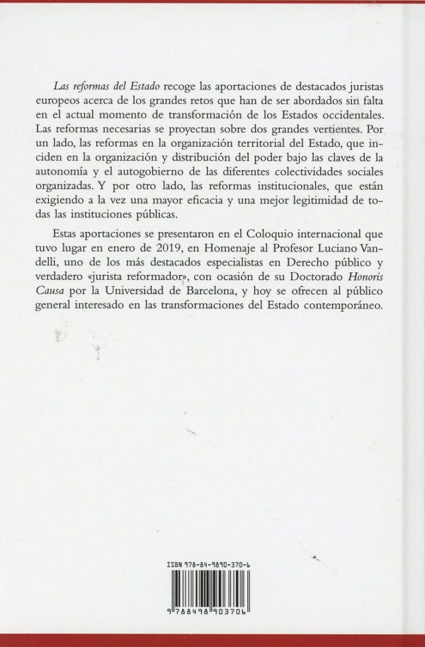 Reformas del estado. Coloquio internacional en homenaje al Profesor Luciano Vandelli-34987
