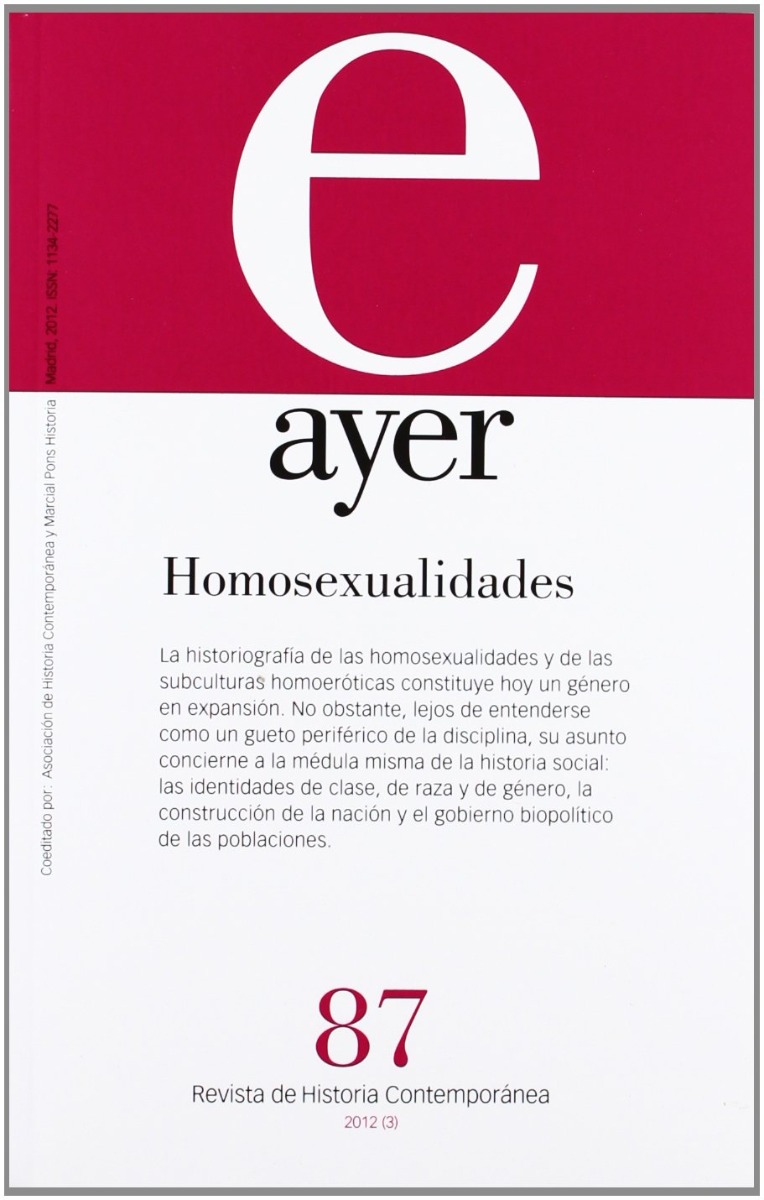 Homosexualidades. Revista ayer nº 87 -0