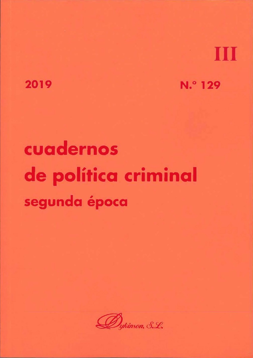 Cuadernos de Política Criminal 2019. Nº 127, 128,129-0