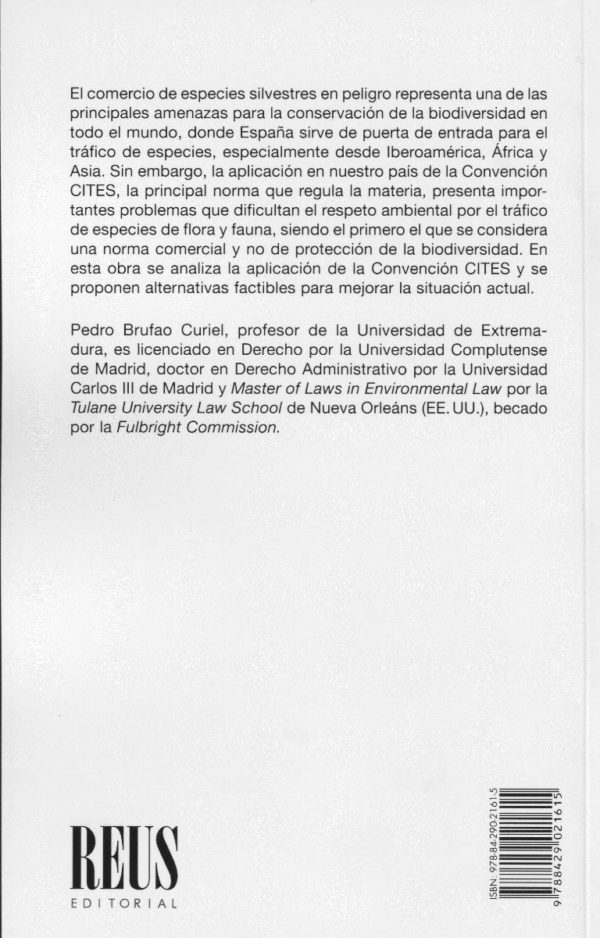 Comercio de flora y fauna. Aplicación en España de la convención CITES -35773