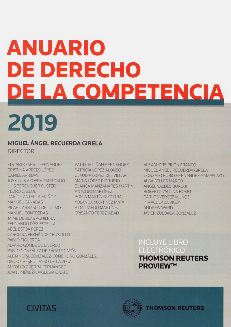 Anuario de derecho de la competencia 2019 -0