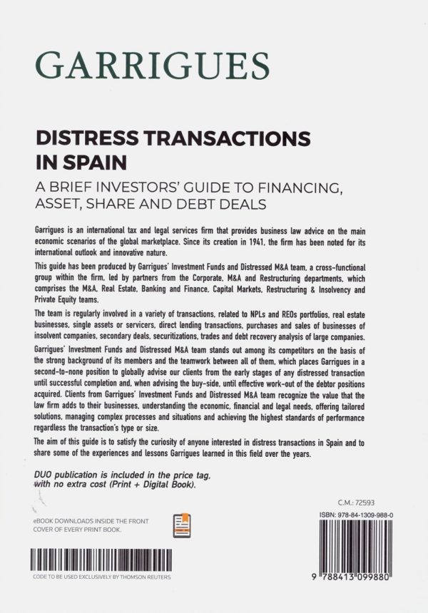 Distress transactions in Spain. A brief investors´ guide to financing, asset, share and debt deals-37701