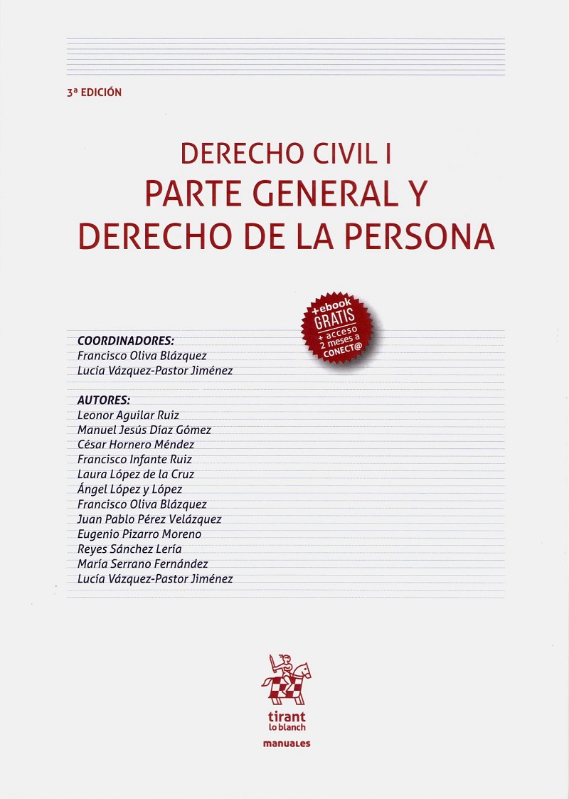 Derecho Civil I. Parte General y Derecho de la Persona 2019 -0
