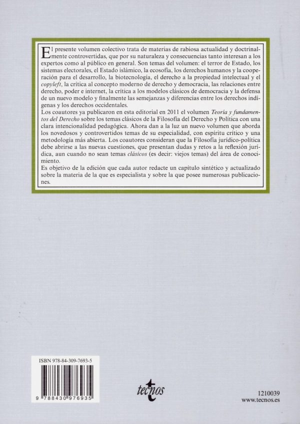 Temas clave de la Filosofía del Derecho y Política. Comentarios críticos-36519