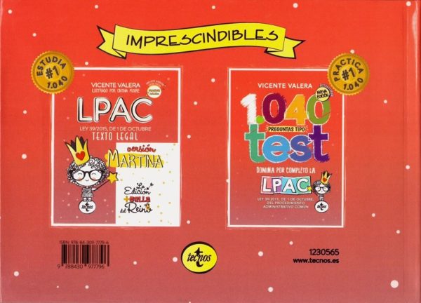 1040 preguntas cortas en cuquifichas LPAC. Ley 39/2015, de 1 de octubre, del procedimiento administrativo común-37001