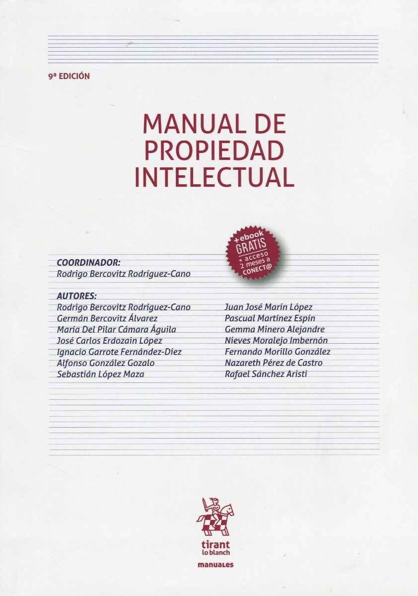 Manual de Propiedad Intelectual 2019 Tirant lo Blanch. -0