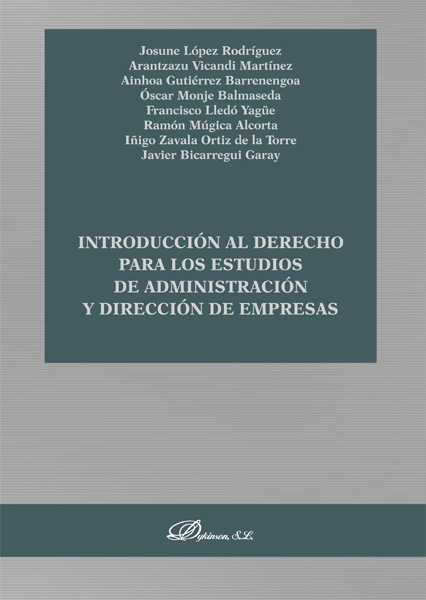 Introducción al derecho para los estudios de administración y dirección de empresas. -0