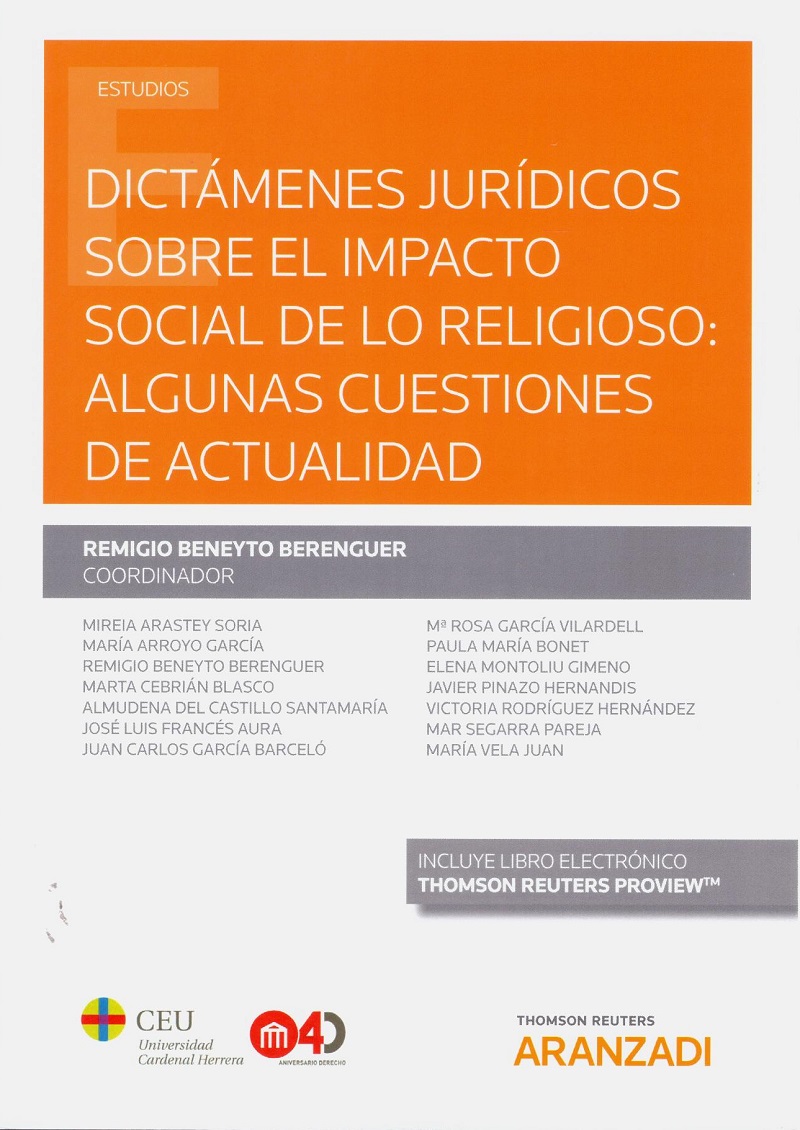 Dictámenes jurídicos sobre el impacto social de lo religioso: algunas cuestiones de actualidad-0