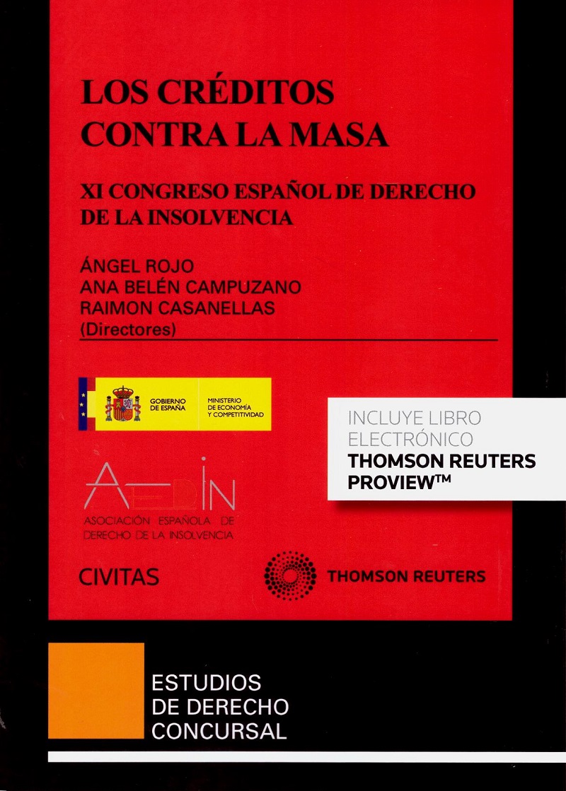 Créditos contra la masa. XI Congreso español de derecho de la insolvencia-0