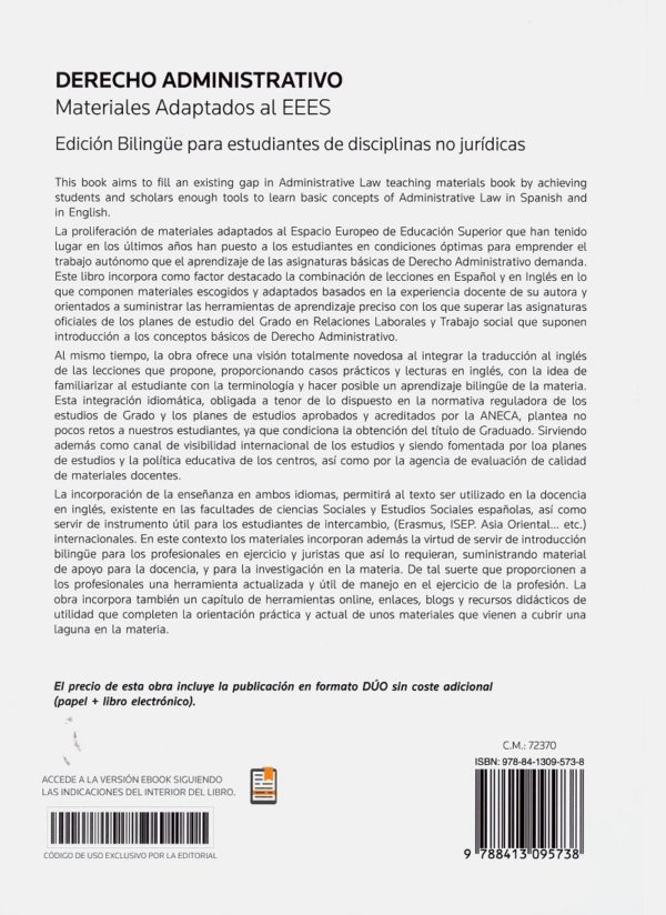 Derecho administrativo. Materiales adaptados al EEES. Edición bilingüe para estudiantes de disciplinas no jurídicas-39493