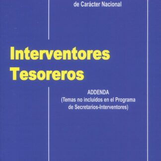 Interventores tesoreros 2024. Adenda. Temas no incluidos en el programa de secretarios-interventores