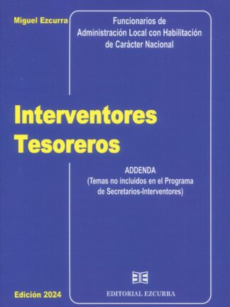 Interventores tesoreros 2024. Adenda. Temas no incluidos en el programa de secretarios-interventores