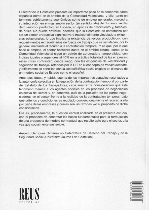 Temporalidad y negociación colectiva: ¿uso o abuso? Una mirada crítica al sector hostelero en la Comunidad Valenciana-39184
