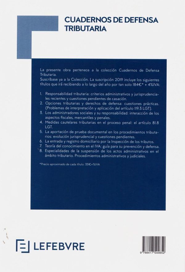 Teoría del conocimiento en el IVA: guía para su prevención y defensa-39770