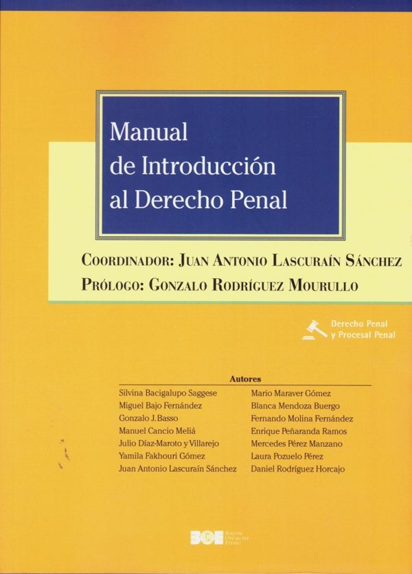 Manual de introducción al derecho penal