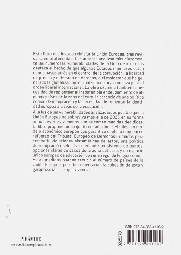 Una segunda oportunidad para Europa. La Unión Europea desde las perspectivas de la economía, la política y el derecho-40032