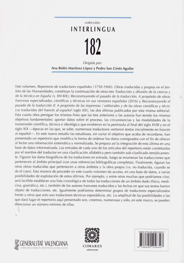 Repertorio de traductores españoles (1750-1900). Obras traducidas y propias en el ámbito de las humanidades-39962