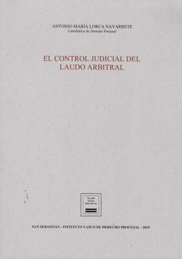 Control judicial del laudo arbitral -0