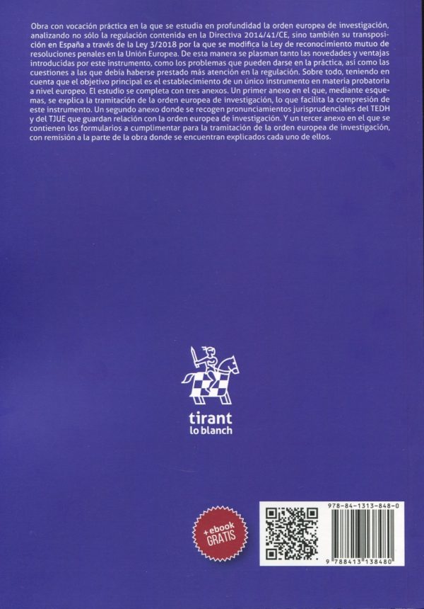 Orden europea de investigación. Análisis legal y aplicaciones prácticas. -40355