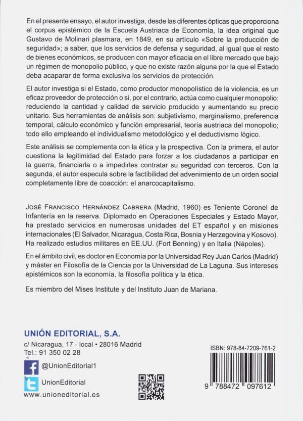 Defensa y seguridad ¿estatal o privada? -41278