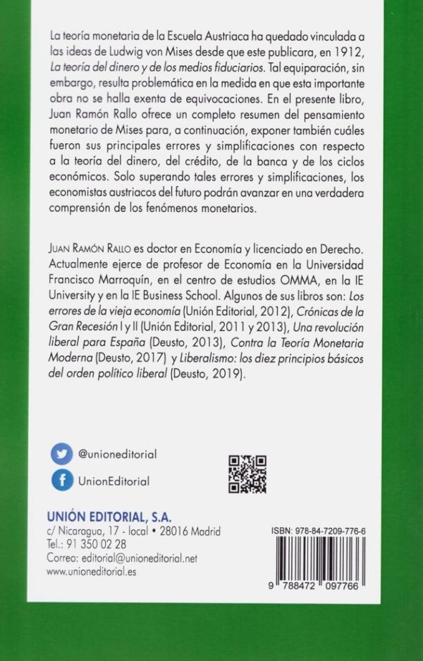 Una crítica a la teoría monetaria de Mises. Un replanteamiento de la teoría del dinero y del crédito dentro de la Escuela Austríaca de Economía-41274