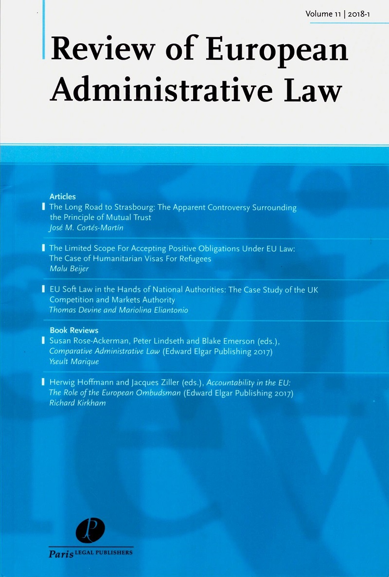 Review of European Administrative Law Volume 11/2018-1 -0